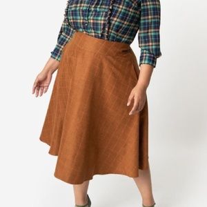 Unique Vintage 50s style swing skirt